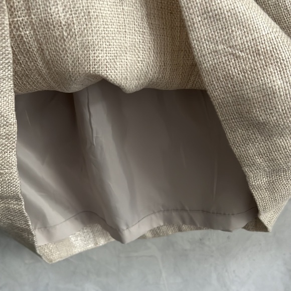 NWT Loft Khaki Linen Skirt with Front Pockets w/Lining , Size 2 - Picture 4 of 7